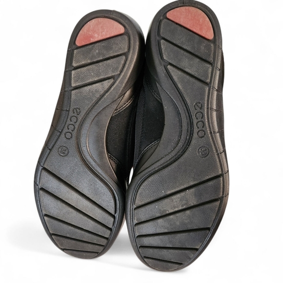 ECCO black comfort ballet flats slip on shoes size 38 - Picture 5 of 12